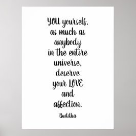 Póster Mereces Amar Cita De Buda
