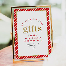 Póster MERI Navidades Fiesta Bolsa de regalos secretos de