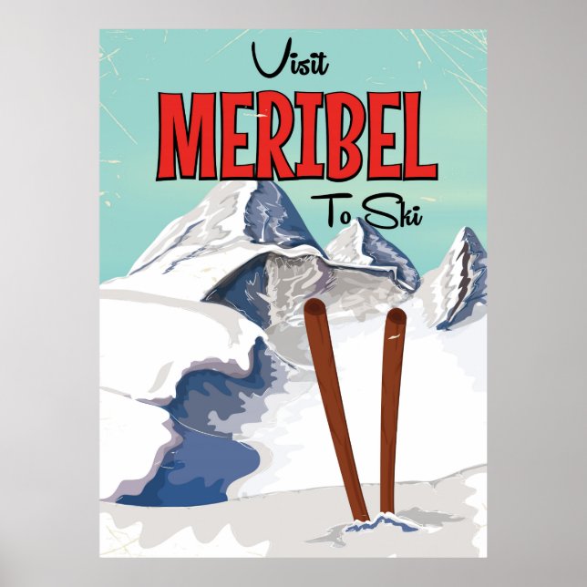 Póster Meribel a ski (Frente)