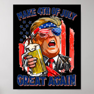Póster Merica Hacer El 4 De Julio Grande De Nuevo Hombres