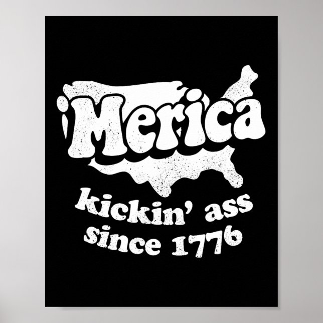 Póster Merica Kickin' desde 1776 (Frente)