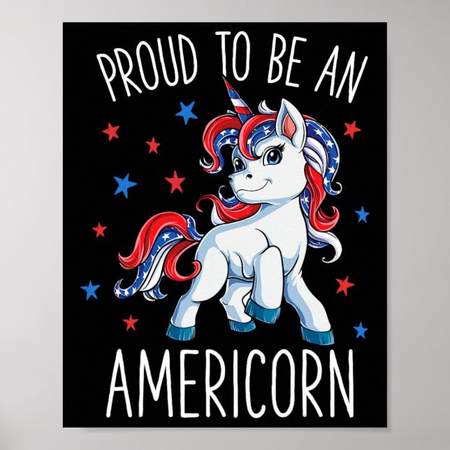 Póster Merico, Chicas De Camisas Americornio Unicornio 4  (Frente)