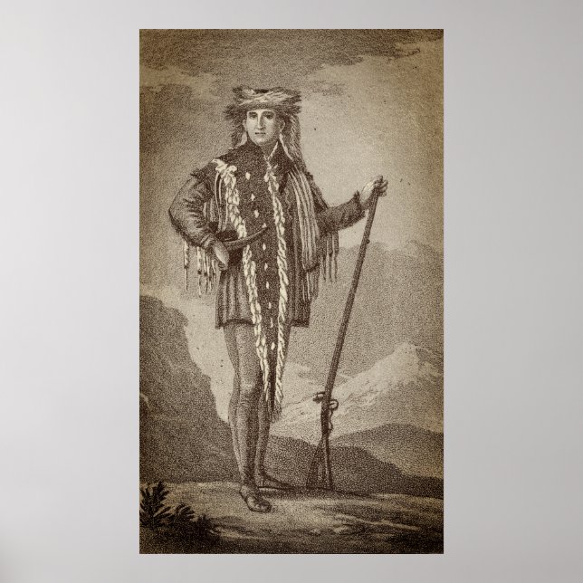 Póster Meriwether Lewis con vestido indio (Shoshone) (Frente)