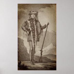Póster Meriwether Lewis en el vestido indio (Shoshone)