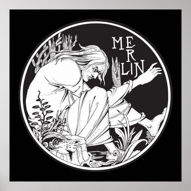 Póster Merlin Aubrey Beardsley (Frente)