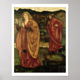 Póster Merlin y Nimue de Morte d'Arthur, 1861