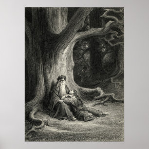 Póster Merlin y Vivien