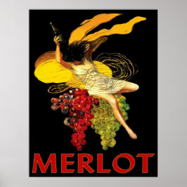 Póster Merlot Maid Con Uvas