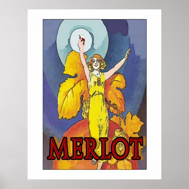 Póster Merlot Maid, Vino (Frente)