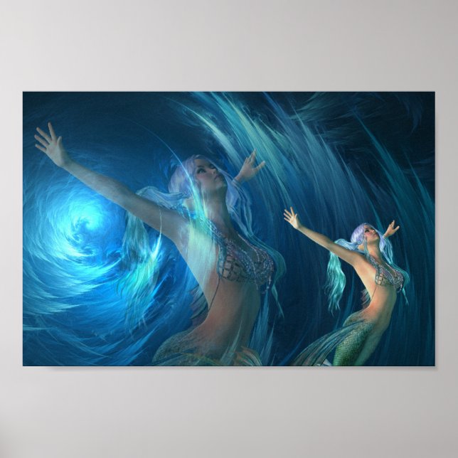 Póster Mermaid Dreams Inspirational (Frente)