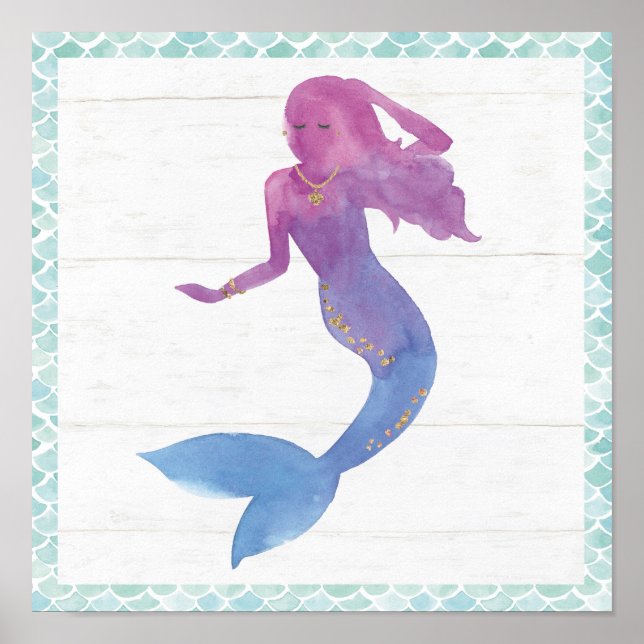 Póster Mermaid Friends III (Frente)