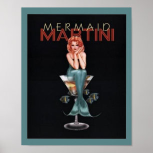 Póster Mermaid Martini