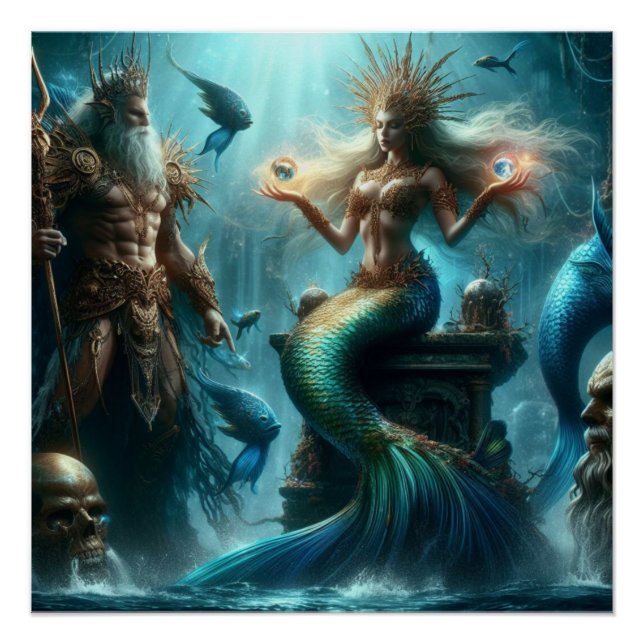 Póster Mermaid Poseidon (Anverso)