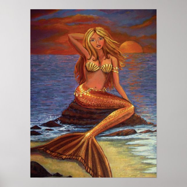 Póster Mermaid Sunset (Frente)