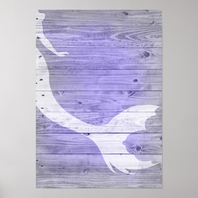 Póster Mermaid tail wood background poster (Frente)