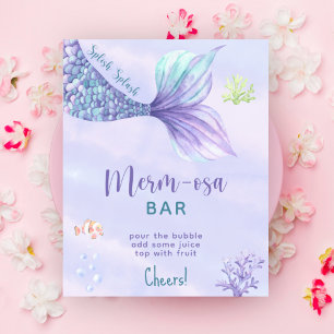 Póster Mermaid Under Sea Mimosa bar
