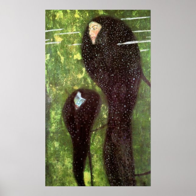 Póster Mermaids de Gustav Klimt (Frente)