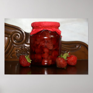 Póster mermelada de fresa