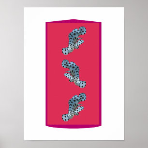 Póster Mero en Movimiento - Fondo de tonos magenta
