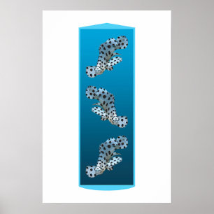 Póster Mero joven - Diseño de fondo degradado azul   