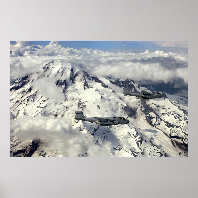Póster Merodeador y el Monte Rainier de EA-6B (Frente)