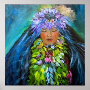 Póster Merrie Monarch Hula Chica