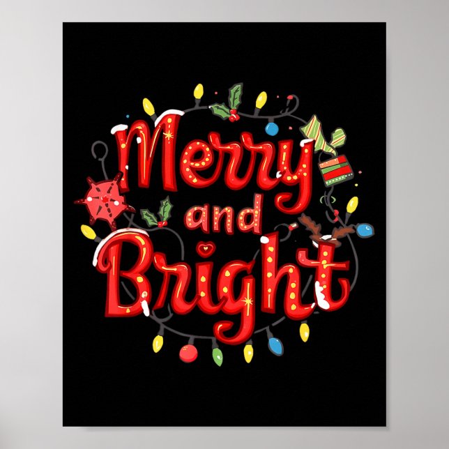 Póster Merry And Bright Moody And Uptight Christmas Coupl (Frente)