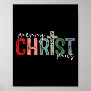 Póster Merry Christ Mas Christian God Mating Navidades