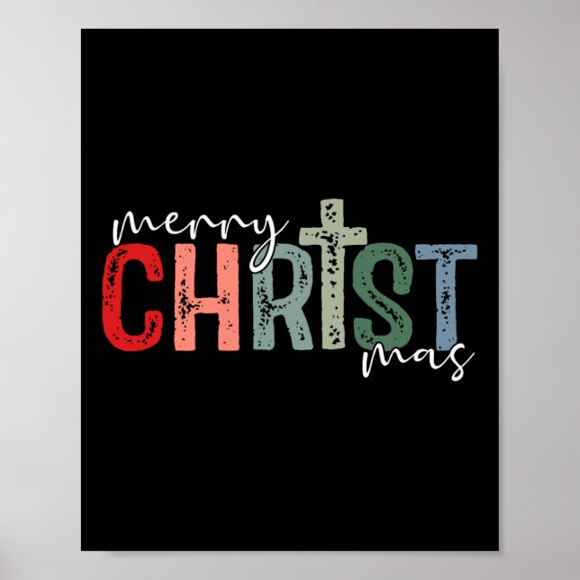 Póster Merry Christ Mas Christian God Mating Navidades (Frente)