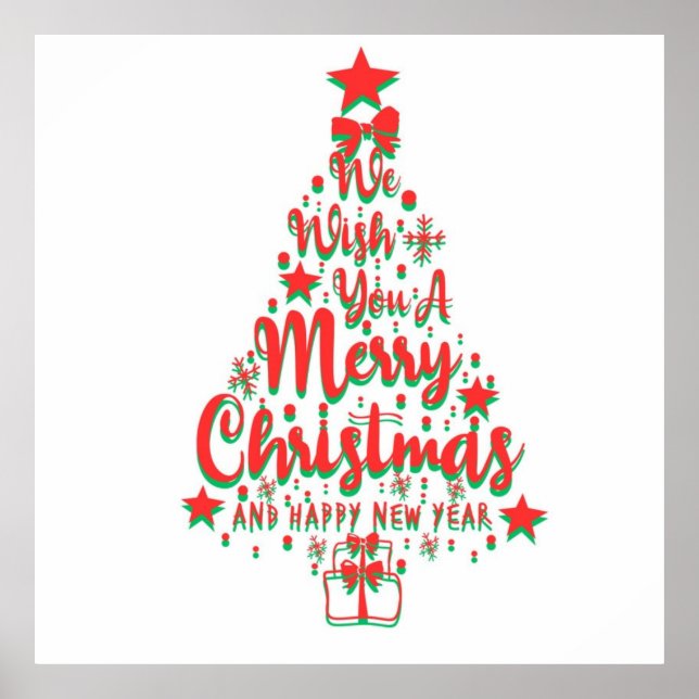 Póster merry christmas (Frente)