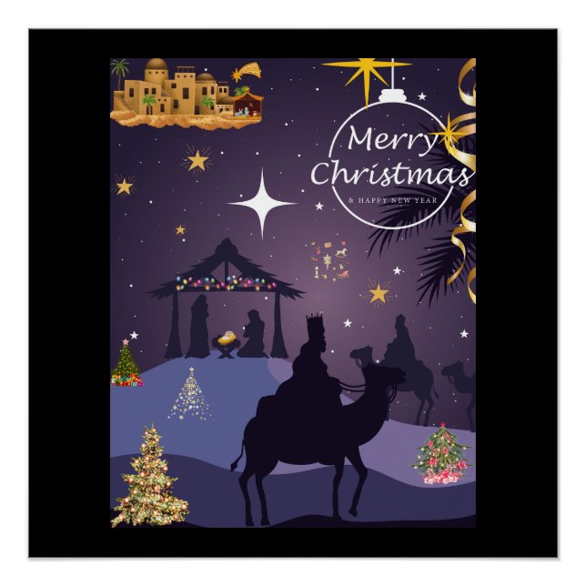 Póster Merry Christmas.  (Anverso)