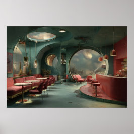 Póster Merry Christmas Decorated Room in Moon Shape | Fes