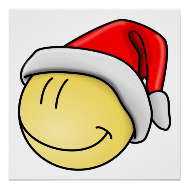 PÓSTER MERRY CHRISTMAS FACE SANTA (Anverso)
