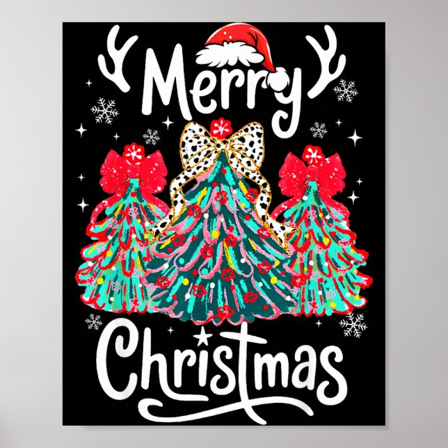 Póster Merry Christmas Family Funny Christmas Tree Women  (Frente)