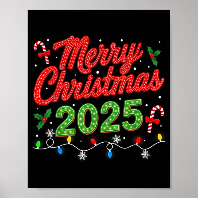 Póster Merry Christmas For Women Men Boys Youth Xmas  (Frente)