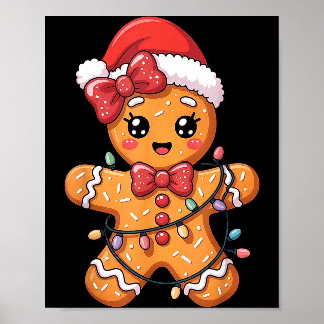 Póster Merry Christmas Gingerbread  (Frente)