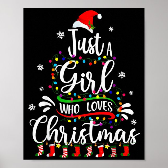 Póster Merry Christmas Just A Girl Who Loves Christmas Tr (Frente)