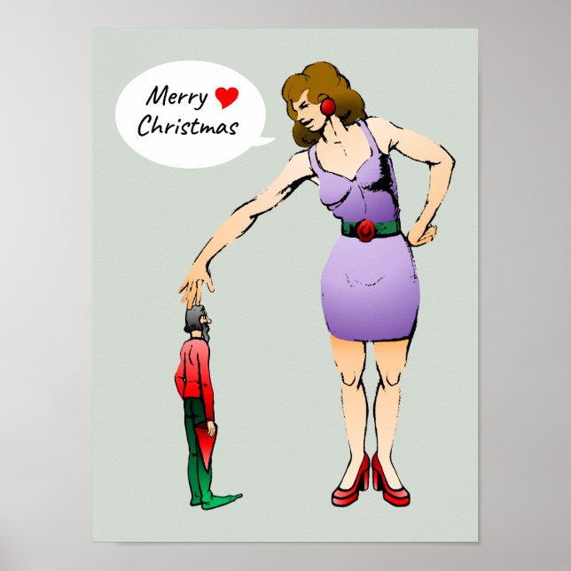 Póster Merry Christmas Little Elf (Frente)