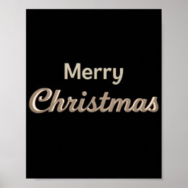 Póster Merry Christmas Luxury Typography Poster 01