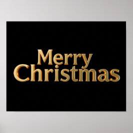 Póster Merry Christmas Luxury Typography Poster Paper H11