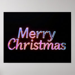 Póster Merry Christmas Luxury Typography Poster Paper H14