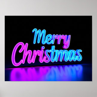 Póster Merry Christmas Luxury Typography Poster Paper H16