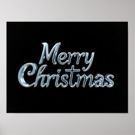 Póster Merry Christmas Luxury Typography Poster Paper H18