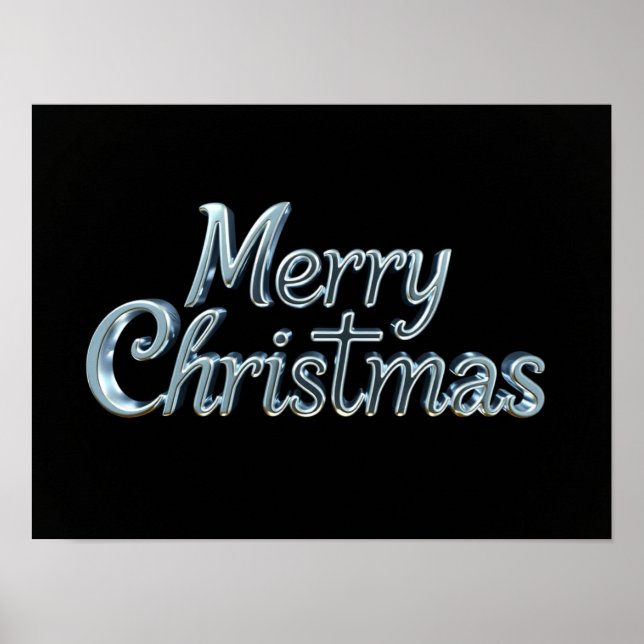 Póster Merry Christmas Luxury Typography Poster Paper H18 (Frente)