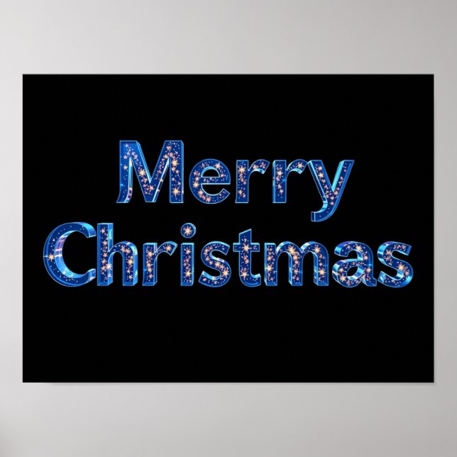 Póster Merry Christmas Luxury Typography Poster Paper H21 (Frente)