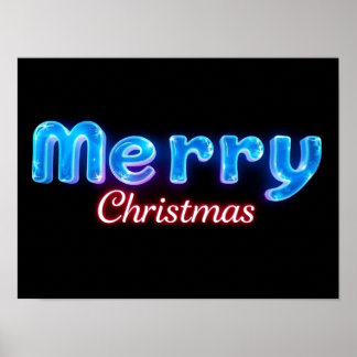Póster Merry Christmas Luxury Typography Poster Paper H22