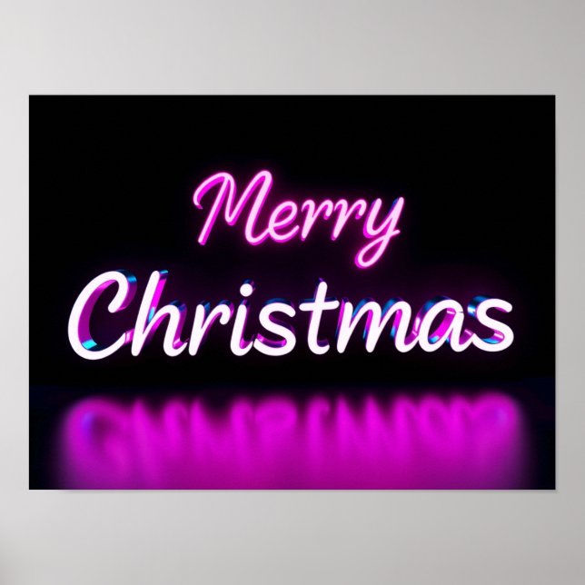 Póster Merry Christmas Luxury Typography Poster Paper H27 (Frente)