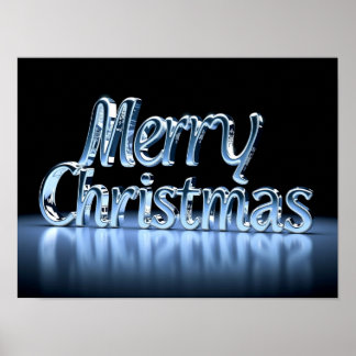 Póster Merry Christmas Luxury Typography Poster Paper H45