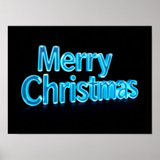 Póster Merry Christmas Luxury Typography Poster Paper H50