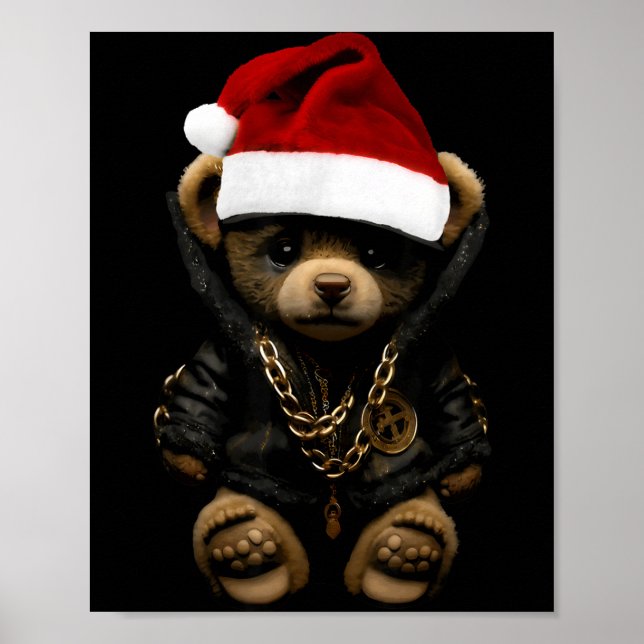 Póster Merry Christmas Merry 2025 Teddy Fashion Rap Teddy (Frente)